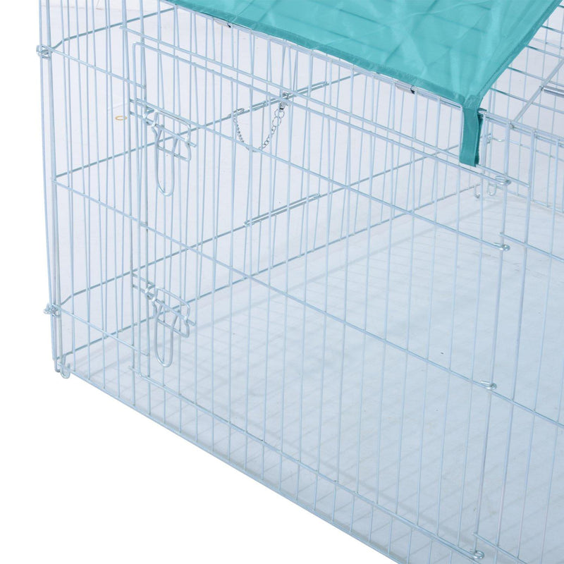 Gabbia Recinto da Esterno per Animali Domestici con Rete Metallica 203x103x98 cm 