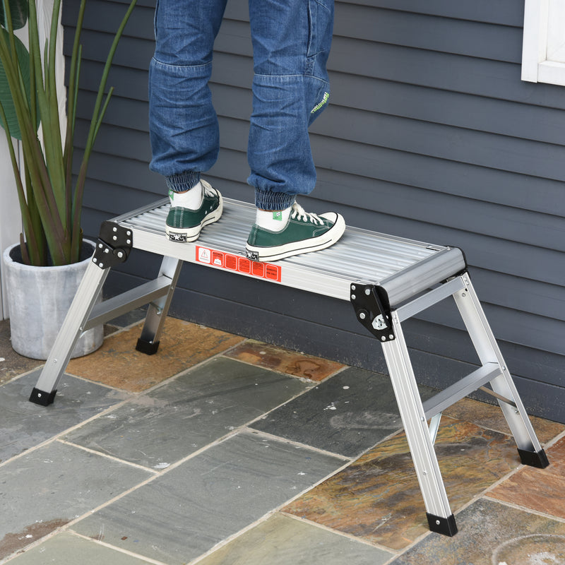 Piattaforma da Lavoro Pieghevole in Lega d'Alluminio 109x40x50 cm 