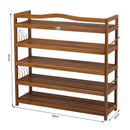 Scarpiera in Legno Laccato 5 Ripiani 84x26x82 cm 