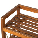 Scarpiera in Legno Laccato 5 Ripiani 84x26x82 cm 