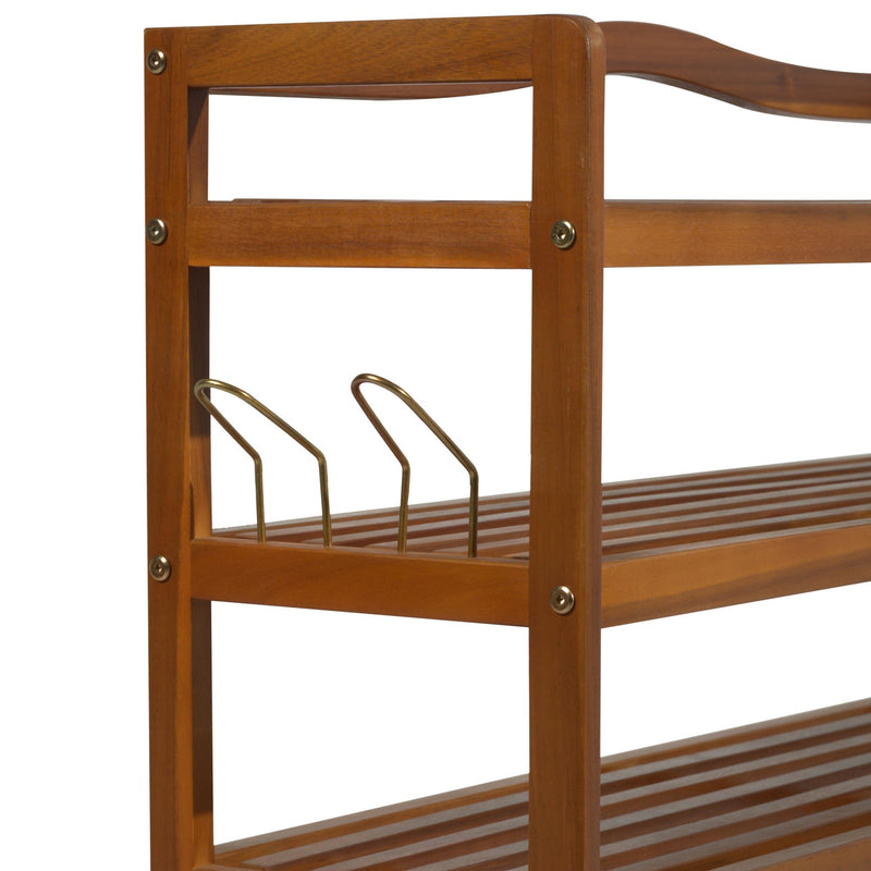 Scarpiera in Legno Laccato 5 Ripiani 84x26x82 cm 