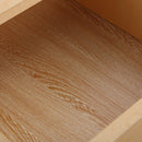 Scarpiera con 2 Ante e Cassetti in Legno Naturale 80x34x104 cm 