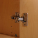 Scarpiera con 2 Ante e Cassetti in Legno Naturale 80x34x104 cm 