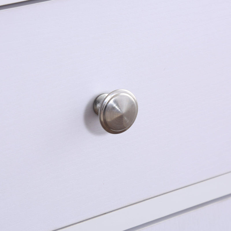 Scarpiera Salvaspazio in Legno con 2 Ante e Cassetti Bianco 80x34x104 cm 