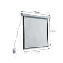 Schermo di Proiezione 84 Pollici Motorizzato Home Cinema Bianco 