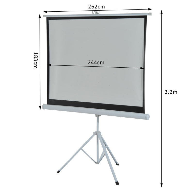 Schermo di Proiezione 120 Pollici Formato 4:3 con Treppiedi 