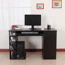 Scrivania da Ufficio Porta PC con Ripiano Tastiera Nera 120x60x74 cm 