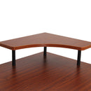 Scrivania da Ufficio Porta PC con Ripiano Tastiera Noce 120x55x85 cm 