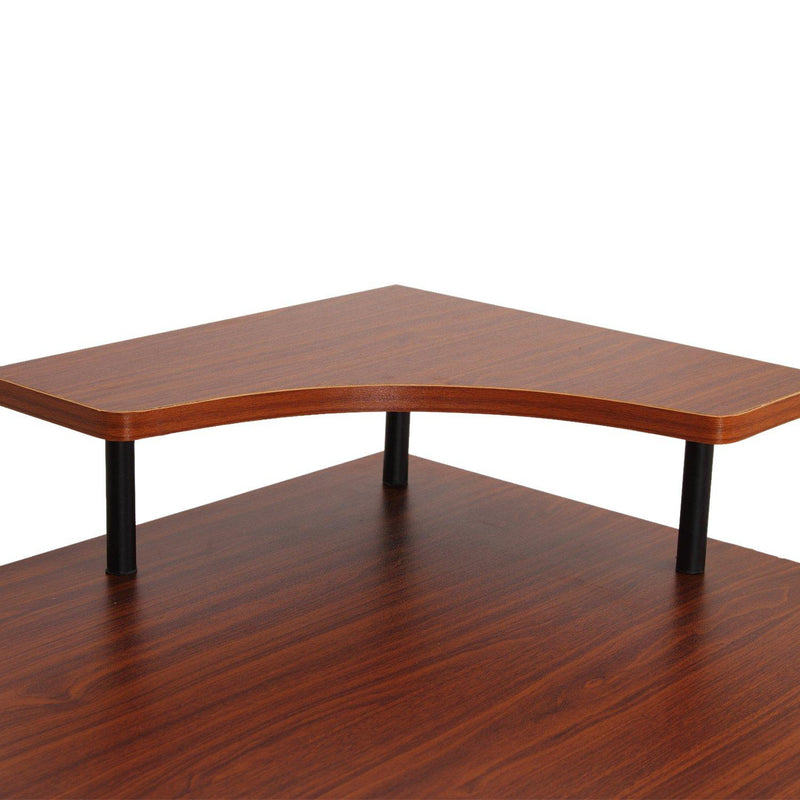 Scrivania da Ufficio Porta PC con Ripiano Tastiera Noce 120x55x85 cm 