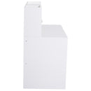 Scrivania da Ufficio in Legno 5 Scomparti e 2 Cassetti Bianco 120x60x115 cm 