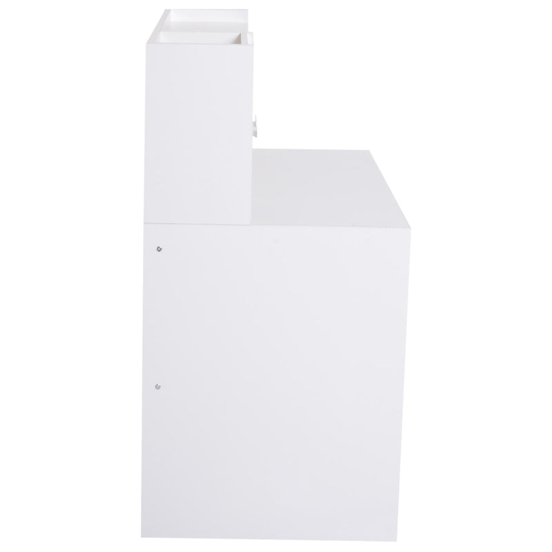 Scrivania da Ufficio in Legno 5 Scomparti e 2 Cassetti Bianco 120x60x115 cm 