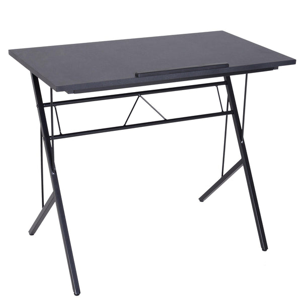 acquista Bis zu 60° neigbarer Schreibtisch mit schwarzer Metall- und Holzseite 90x50x76-91 cm