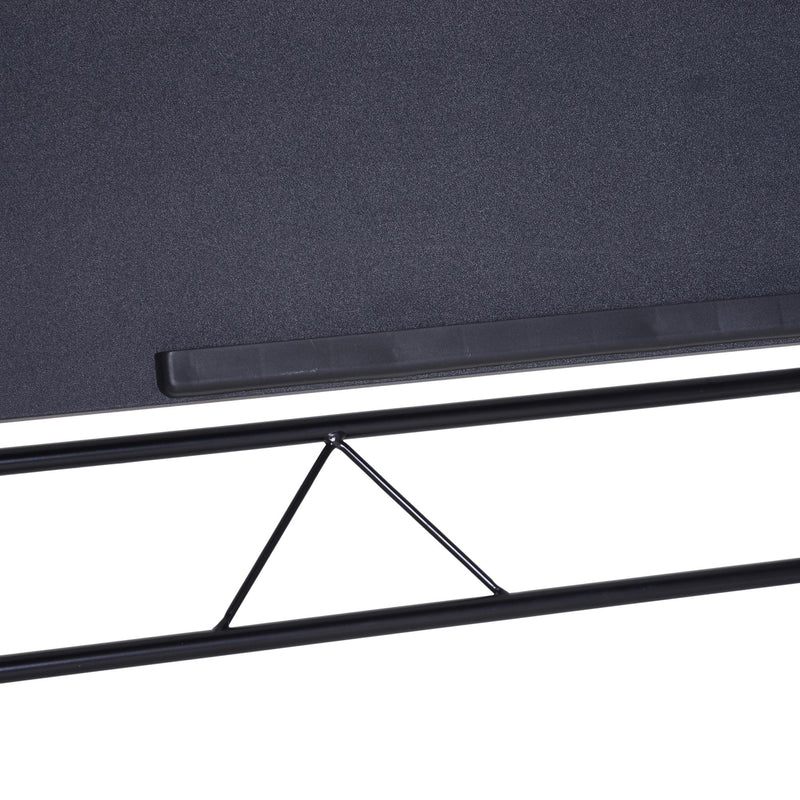 Scrivania da Ufficio Inclinabile Fino a 60° con Sponda in Metallo e Legno Nero 90x50x76-91 cm 