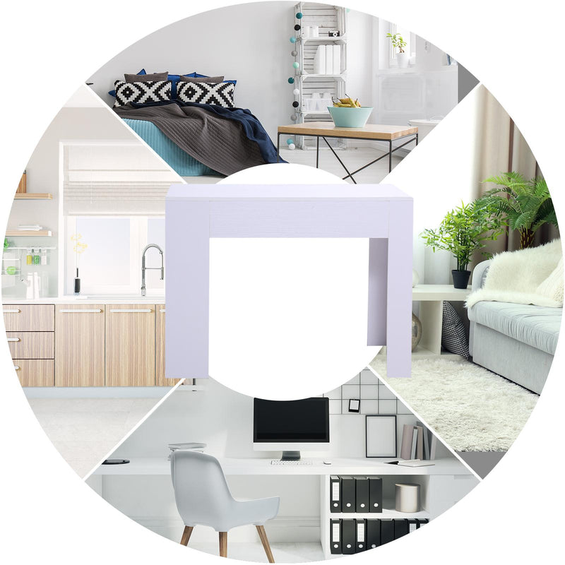 Scrivania da Ufficio con 3 Ripiani in Legno Bianco 100x60x75 cm 