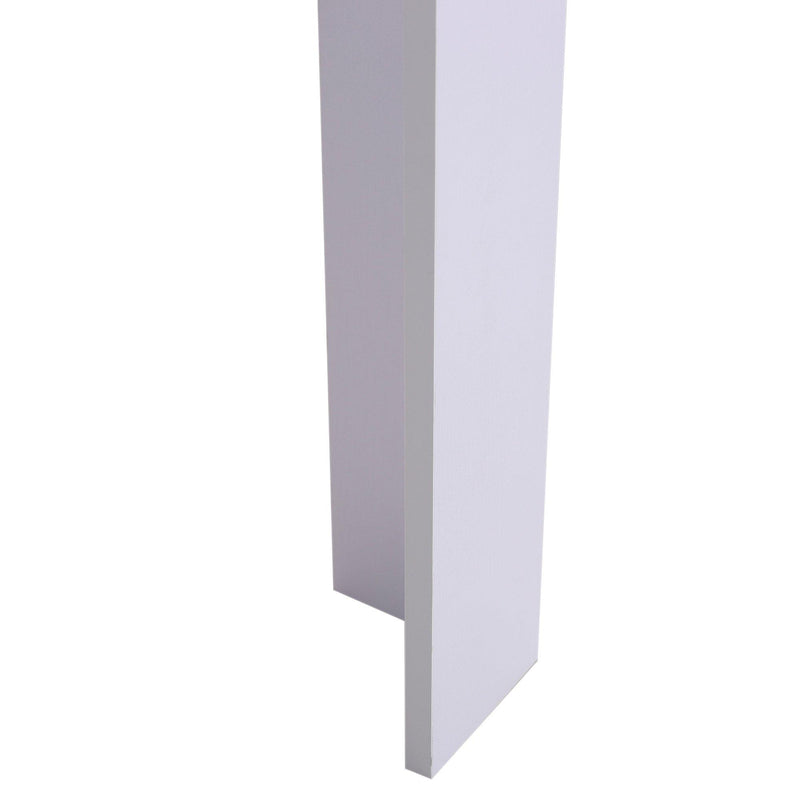 Scrivania da Ufficio con 3 Ripiani in Legno Bianco 100x60x75 cm 