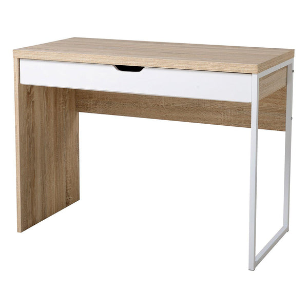 Schreibtisch mit Schublade aus Holz und Metall 100x50x75 cm sconto