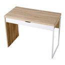 Scrivania da Ufficio con Cassetto in Legno e Metallo 100x50x75 cm 