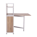 Scrivania da Ufficio Angolare per Computer Estraibile in Legno MDF 