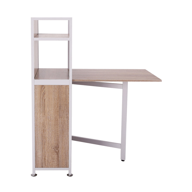 Scrivania da Ufficio Angolare per Computer Estraibile in Legno MDF 