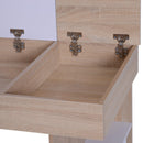 Scrivania da Ufficio Salvaspazio con Piano Sollevabile in Legno Bianco 120x60x74 cm 