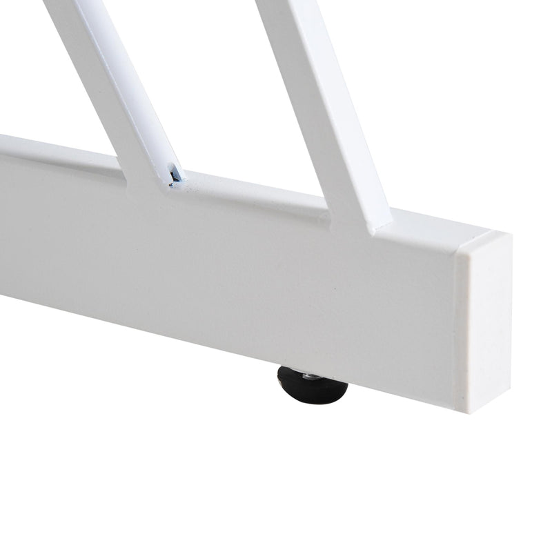 Scrivania da Ufficio in Acciaio Bianco e Legno Rovere con Cassetti 110x55x76 cm 