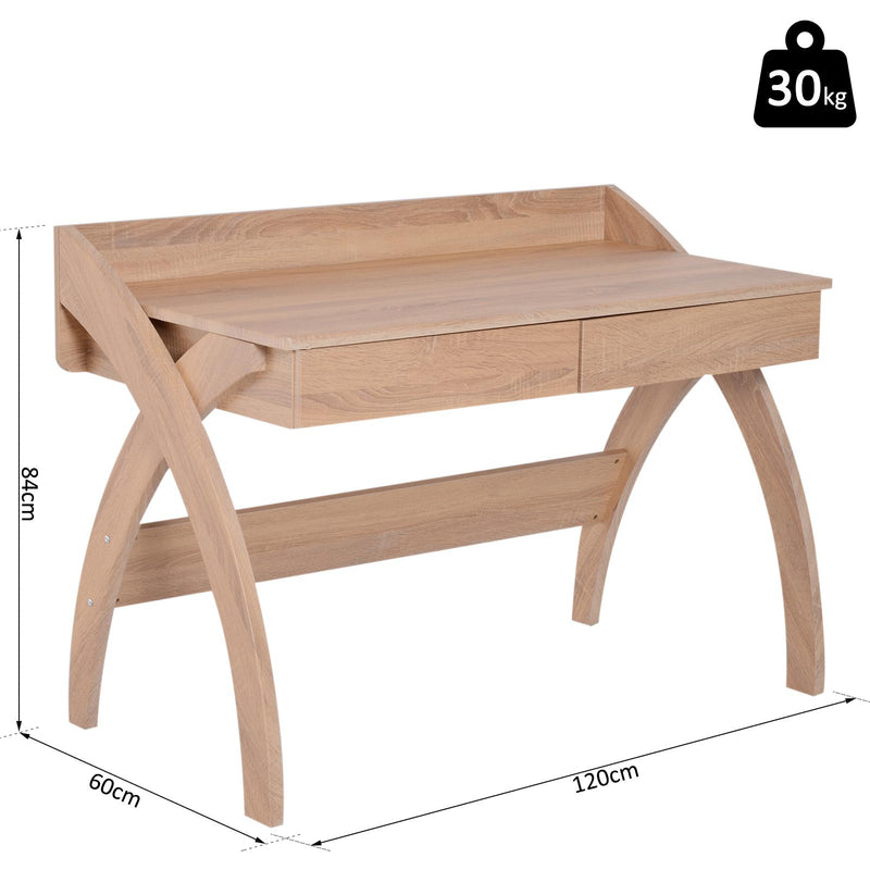 Scrivania da Ufficio in Legno Rovere 120x60x84 cm 