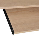 Scrivania da Ufficio con Cassetto e Ripiano Tastiera Estraibile in Acciaio e Legno Bianco Rovere 120x60x76 cm 