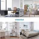 Scrivania da Ufficio Angolare per Computer con Scaffali in Legno Nero 120x106x75 cm 