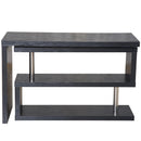 Scrivania da Ufficio per Computer con Ripiani Nero Opaco 