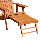 Sedia a Sdraio in Legno Adirondack con Poggiapiedi 