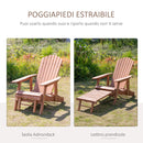 Sedia a Sdraio in Legno Adirondack con Poggiapiedi 