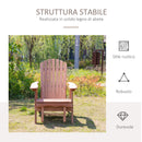 Sedia a Sdraio in Legno Adirondack con Poggiapiedi 