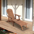 Sedia a Sdraio in Legno Adirondack con Poggiapiedi 