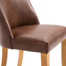 Sedia Imbottita Design Moderno in Pelle PU Marrone 