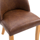 Sedia Imbottita Design Moderno in Pelle PU Marrone 