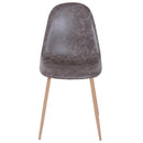 Set 2 Sedie da Pranzo Design Moderno in Similpelle con Gambe in Metallo Grigio 