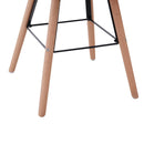 Set 2 Sedie da Pranzo di Design Imbottite con Gambe in Legno e Metallo Crema 