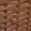 Separé 4 Pannelli in Bambù e Legno Scuro 180x180x2 cm 