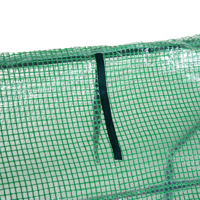 Serra da Giardino per Piante con Telo in PE Telaio in Acciaio Verde 270x90x90 cm 