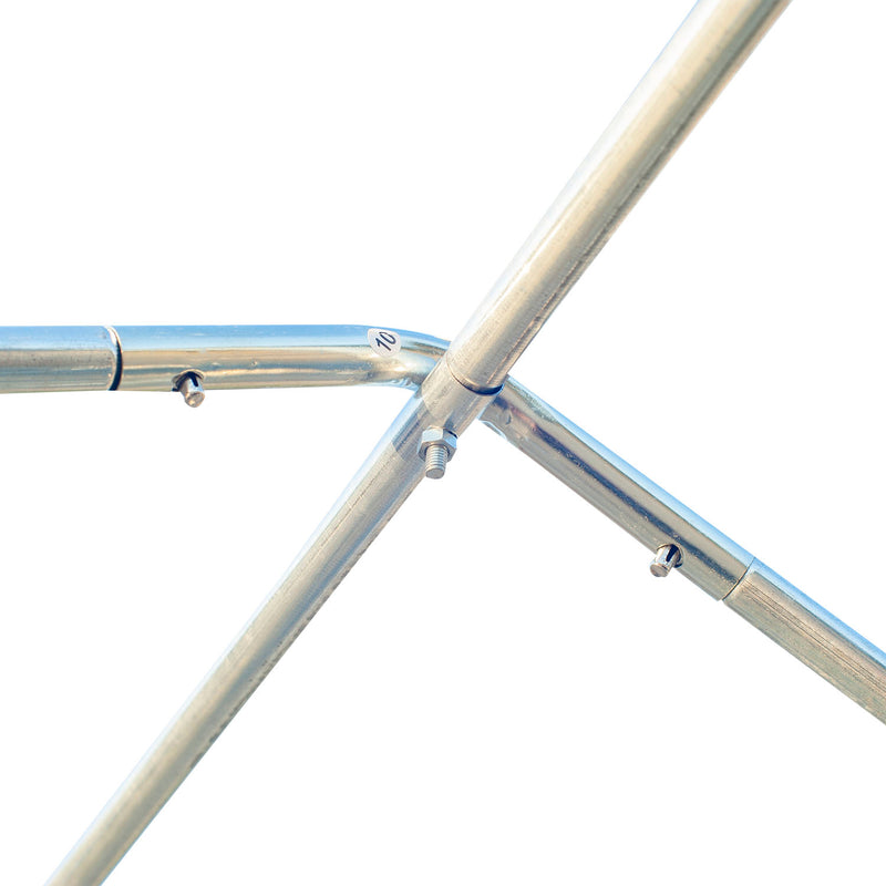 Serra da Giardino 3.5x3x2m Serra con Tetto a Spiovente in PE per Piante Verde 