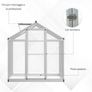 Serra da Giardino per Piante Tetto Apribile e Porta scorrevole Trasparente 182x190x195 cm 