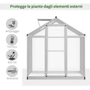 Serra da Giardino per Piante Tetto Apribile e Porta scorrevole Trasparente 182x190x195 cm 