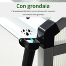 Serra da Giardino per Piante Tetto Apribile e Porta scorrevole Trasparente 182x190x195 cm 