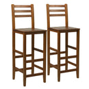 Set 2 Sgabelli in Legno di Acacia 42x36x110 cm 