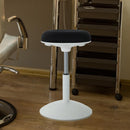 Sgabello per Estetista Girevole Altezza Regolabile Nero Ø40x45-59 cm 