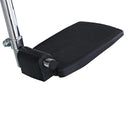 Sedia a Rotelle Pieghevole in Tubi di Ferro e Tessuto Oxford Nero ed Argento 92.5x62x98 cm 