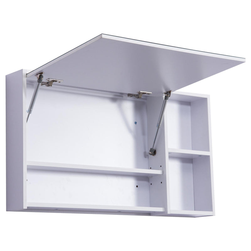 Specchio Armadietto da Bagno Pensile Bianco 90x50x12 cm 