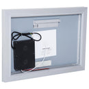 Specchio con Lampada Led e Antiappannamento in Alluminio Cromato Argento 80x60 cm 