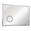 Specchio da Bagno con Illuminazione a LED e Interruttore Touch in Vetro e Alluminio 80x3x60 cm 