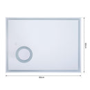 Specchio da Bagno con Illuminazione a LED e Interruttore Touch in Vetro e Alluminio 80x3x60 cm 